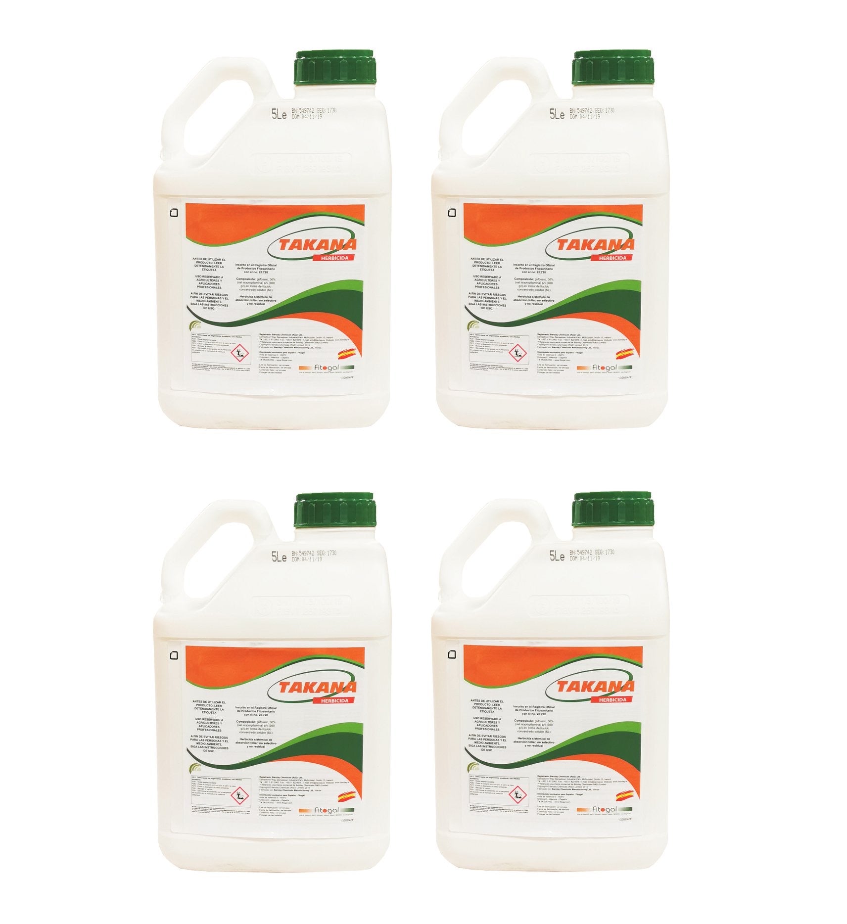 Désherbant Takana 4X5L Pour Mauvaises Herbes