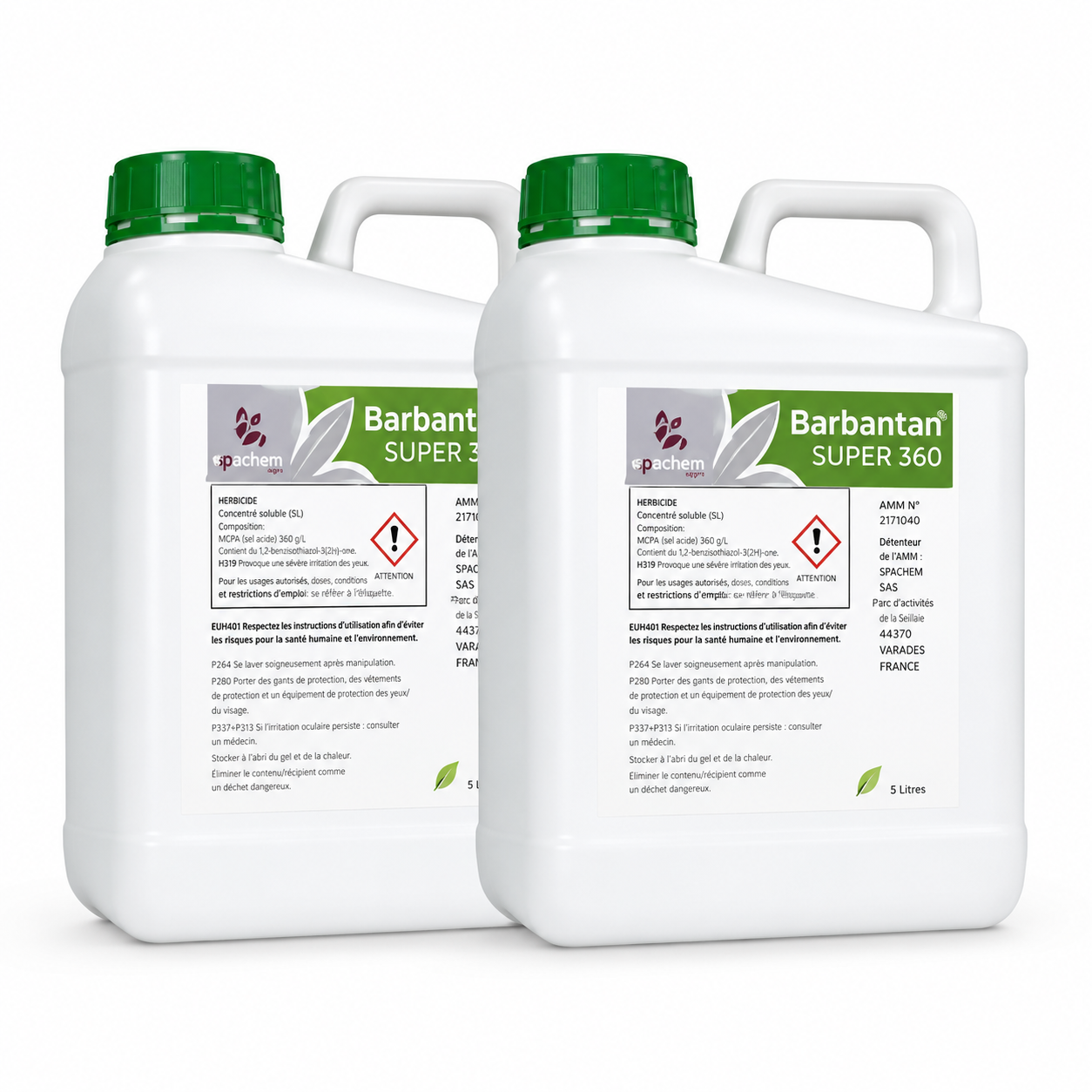 Désherbant BARBARIAN 2×5 Litres Pour Mauvaises Herbes